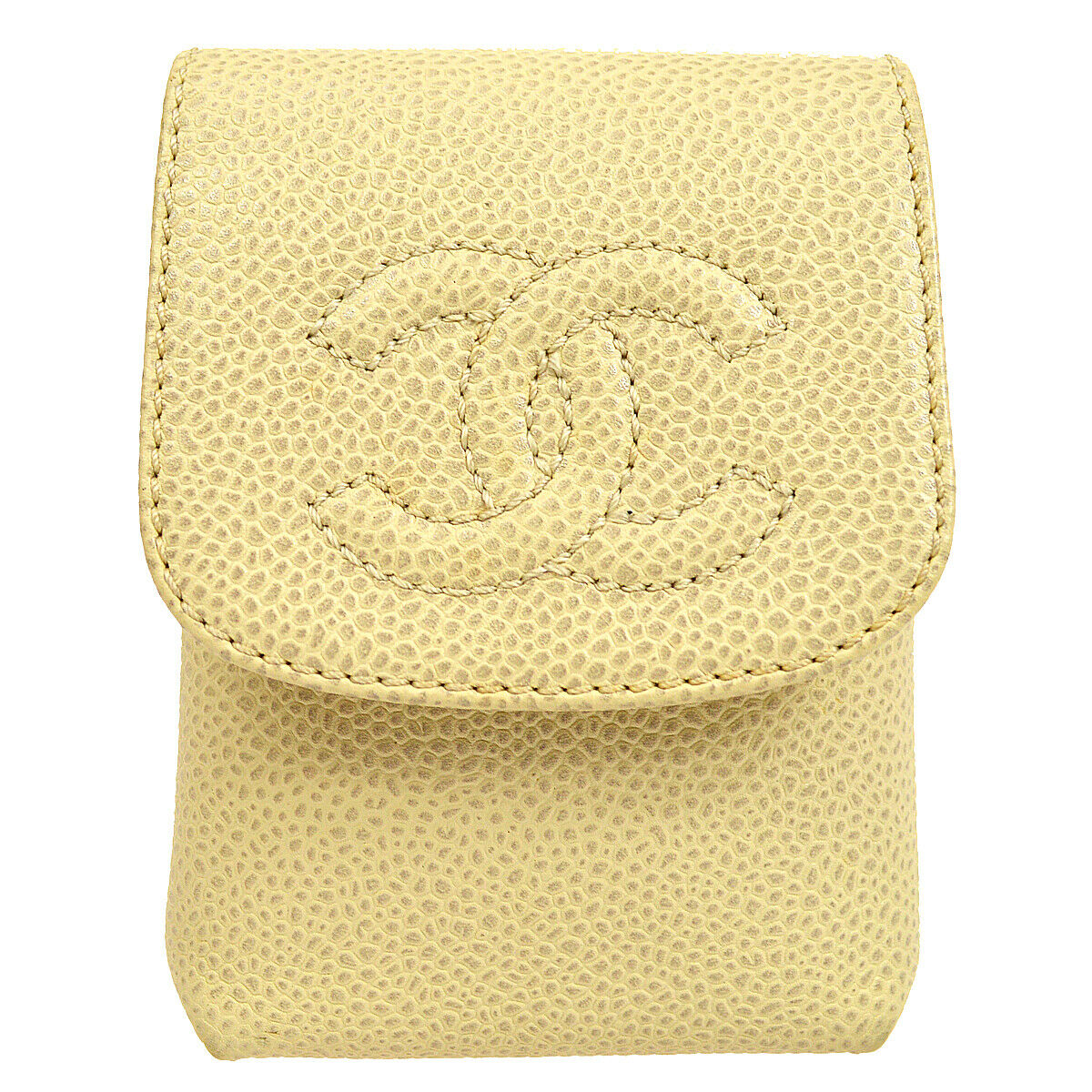 Chanel Cigarette Case Pouch Bag Caviar Orange Small Good – AMORE